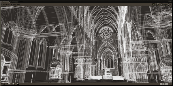 Computer generated Urakami Cathedral